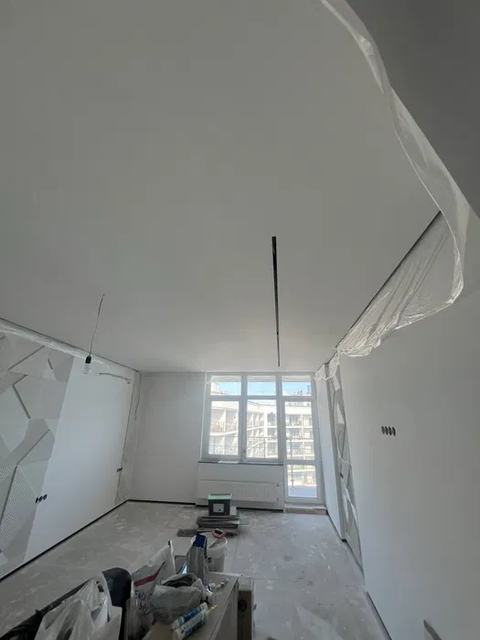 Glad stucwerk wanden